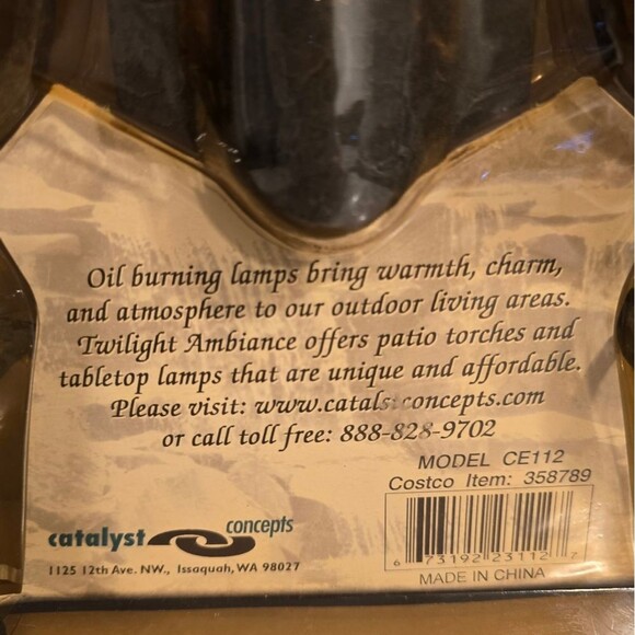 Catalyst Concepts Oil Burning Lights for Patio Umbrella Twilight Ambiance VTG - Picture 6 of 10